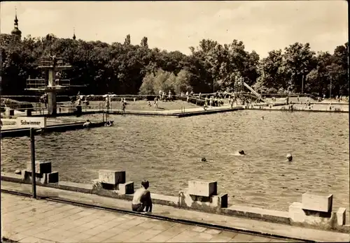 Ak Riesa an der Elbe Sachsen, Stadtbad