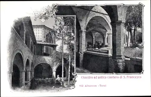Ak Terni Umbria, Chiostro ed antico cimitero di S. Francesco