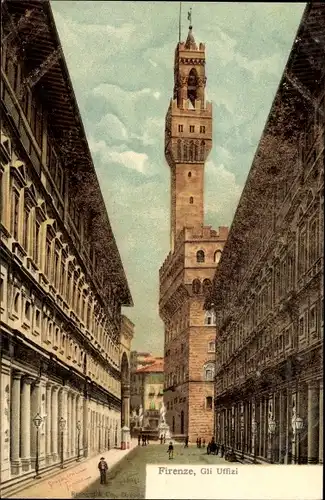 Künstler Ak Firenze Florenz Toscana, Gli Uffizi