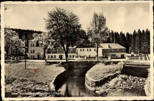 Ak Erlabrunn Breitenbrunn im Erzgebirge, Hotel Täumerhaus, Außenansicht