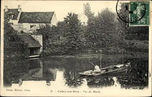 Ak Crecy en Brie Seine et Marne, Vue du Morin