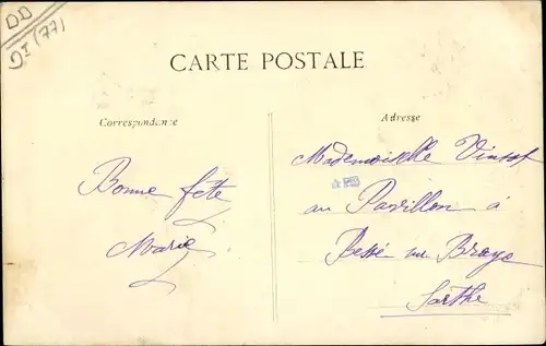 Ak Coulommiers Seine et Marne, Hotel de Ville, Poste et Telegraphe, Eglise