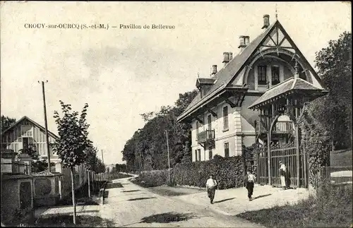 Ak Crouy sur Ourcq Seine et Marne, Pavillon de Bellevue