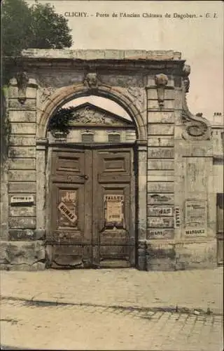 Ak Clichy Hauts de Seine, Porte de l'Ancien Chateau de Dagobert