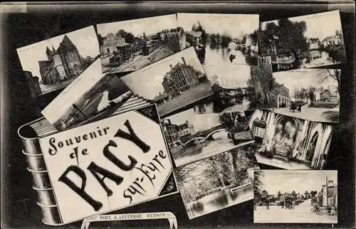 Ak Pacy sur Eure Eure, Souvenir, Fotoalbum