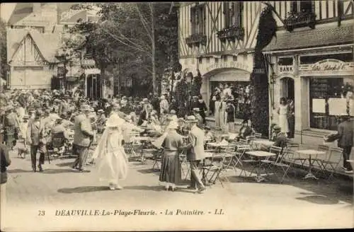 Ak Deauville Calvados, La Plage Fleurie, La Potiniere