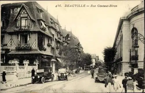 Ak Deauville Calvados, La Rue Gontaut Biron