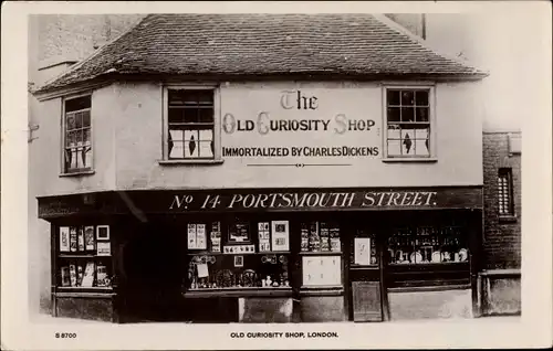 Ak London City England, Old Curiosity Shop, No 14, Portsmouth Street