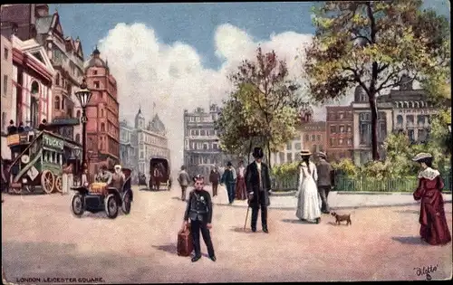 Künstler Ak London City England, Leicester Square