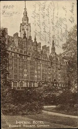 Ak London City England, Imperial Hotel, Russell Square