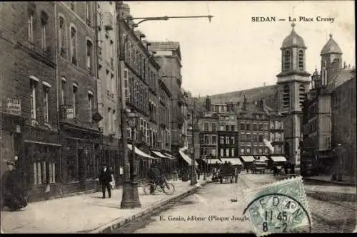 Ak Sedan Ardennes, La Place Crussy