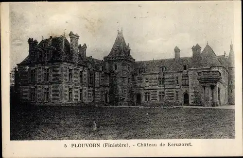 Ak Plouvorn Finistère, Chateau de Keruzoret