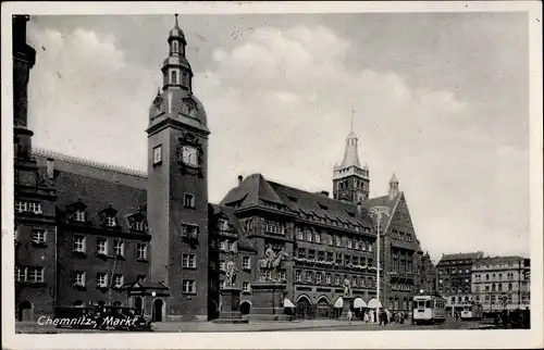 Ak Chemnitz in Sachsen, Markt