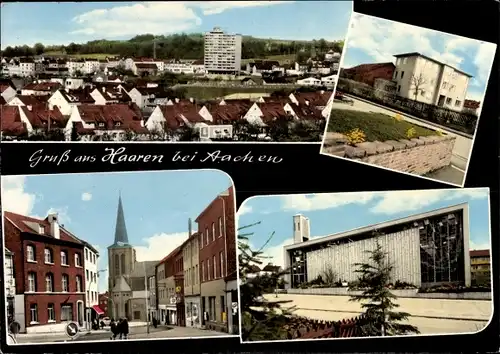 Ak Haaren Aachen, Gesamtansicht, Kirchpartie, Gebäude