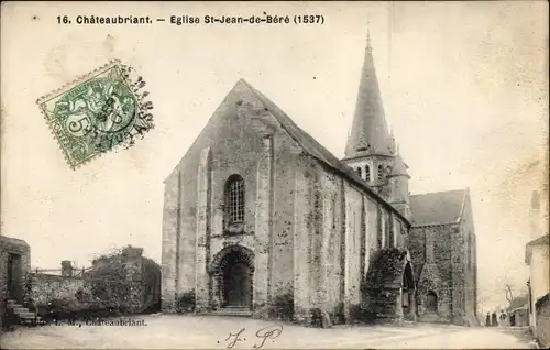 Ak Chateaubriant Loire Atlantique, Eglise St Jean de Bere