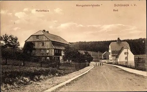 Ak Schöneck im Vogtland, Mangelsdorfstraße, Huterhaus, Bad