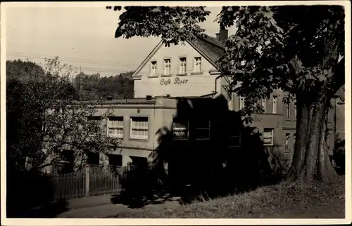 Ak Berga an der Elster Thüringen, Café Poser