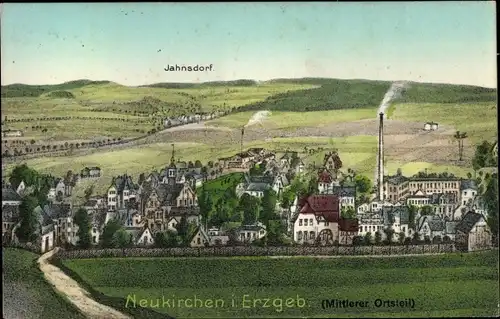 Ak Neukirchen im Erzgebirge, Mittlerer Ortsteil, Jahnsdorf