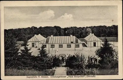 Ak Ostseebad Zinnowitz auf Usedom, Erholungshäuser Haus Sorgenfrei, Jugendhilfe