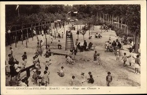 Ak Saint Arnoult en Yvelines, La Plage aux Champs