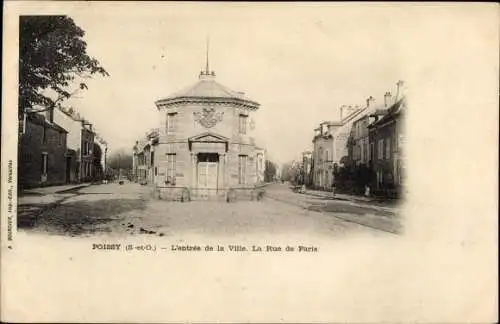 Ak Poissy Yvelines, L'entree de la Ville, La Rue de Paris