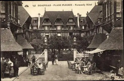 Ak Deauville Calvados, Plage Fleurie, Normandy Hotel