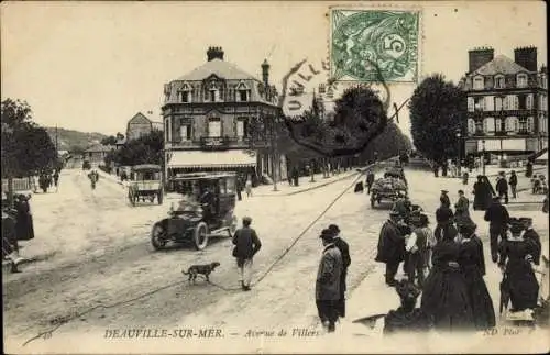 Ak Deauville sur Mer Calvados, Avenue de Villiers