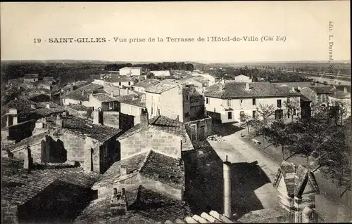 Ak Saint Gilles Gard, Vue prise de la Terrasse de l'Hôtel de Ville