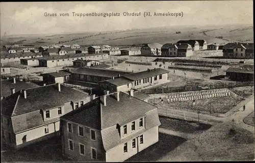 Ak Ohrdruf in Thüringen, Truppenübungsplatz, XI Armeekorps