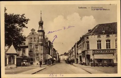 Ak Lokeren Ostflandern, Statiestraat