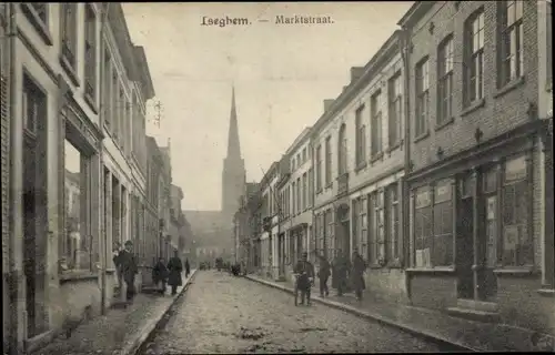 Ak Izegem Iseghem Westflandern, Marktstraat