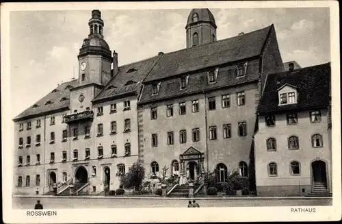 Ak Roßwein in Sachsen, Rathaus