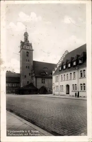 Ak Fürstenwalde an der Spree, Rathaus, Platz