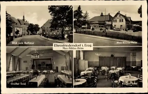 Ak Ehrenfriedersdorf im Erzgebirge, Rathaus, Max Niklas Hein, Großer Saal, Kleiner Saal