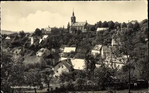 Ak Waldkirchen Grünhainichen im Erzgebirge Sachsen, Gesamtansicht