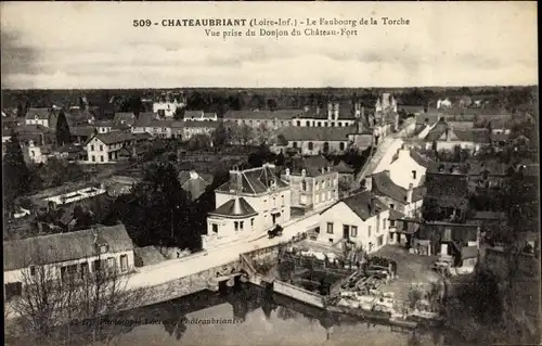 Ak Chateaubriant Loire Atlantique, Vue prise du Donjon du Chateau Fort