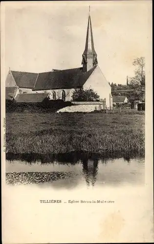 Ak Tillières Eure, L'Eglise