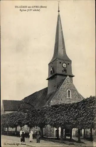 Ak Tillières sur Avre Eure, L'Eglise