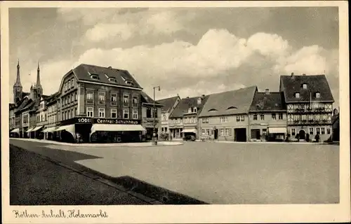 Ak Köthen in Anhalt, Holzmarkt