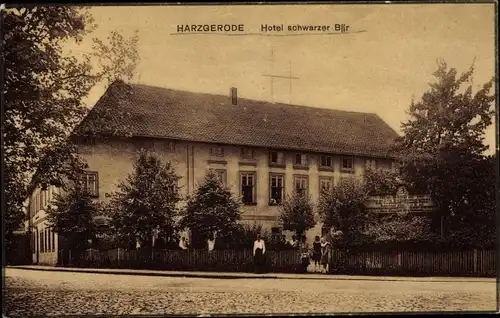 Ak Harzgerode am Harz, Hotel schwarzer Bär