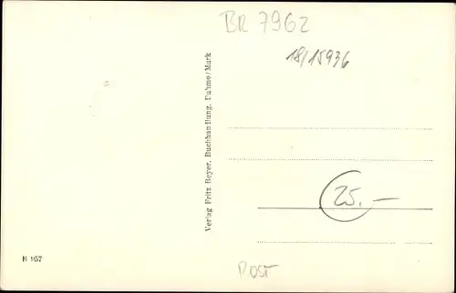 Ak Dahme in der Mark, Rathaus und Post