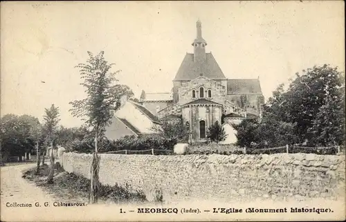 Ak Méobecq Indre, Kirche