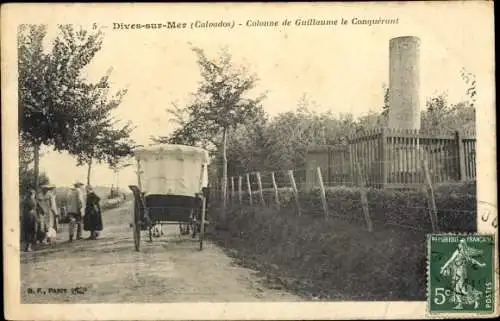 Ak Dives sur Mer Calvados, Colonne de Guillaume le Conquerant