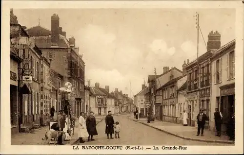 Ak La Bazoche Gouet Eure-et-Loir, La Grande Rue