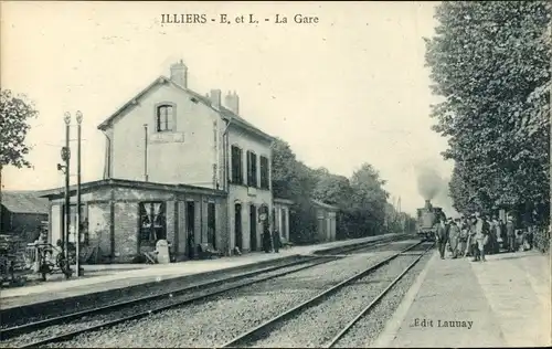 Ak Illiers la Ville Yvelines, La Gare