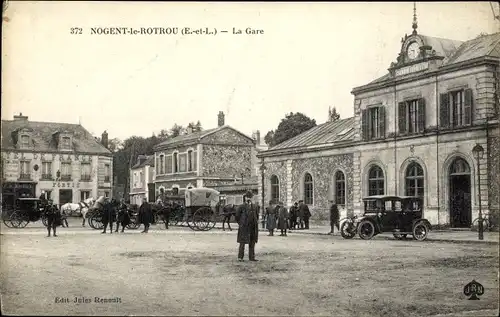 Ak Nogent le Rotrou Eure et Loir, La Gare