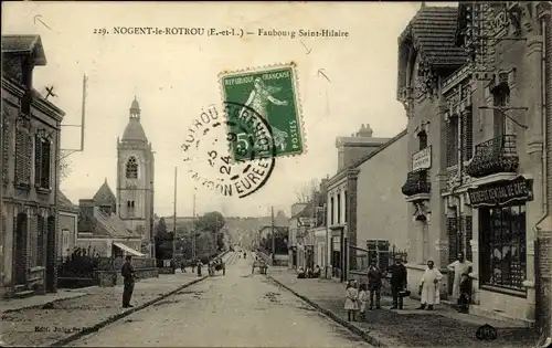 Ak Nogent le Rotrou Eure et Loir, Faubourg Saint Hilaire