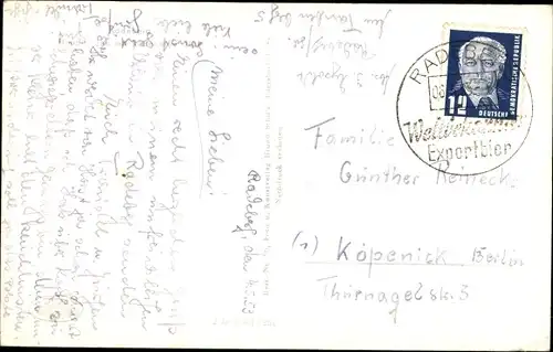 Ak Radeberg Sachsen, Ortspartie