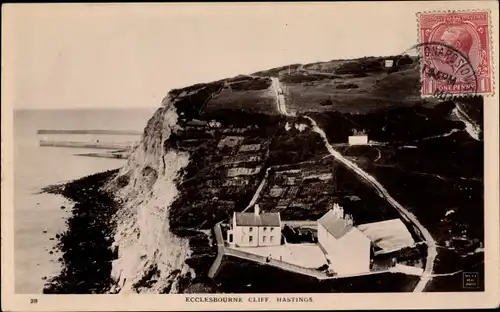 Ak Hastings South East England, Ecclesbourne Cliff