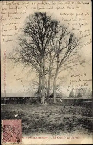 Ak Saint Germainmont, La Croisee des Barres